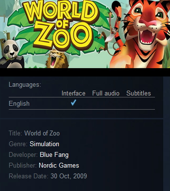 World of Zoo Steam - Click Image to Close
